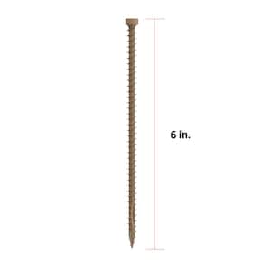 0.155 in. x 6 in. Truss Head Star Drive Structural Truss Wood Screw - PROTECH Ultra 4 Exterior Coated (50-Pack)
