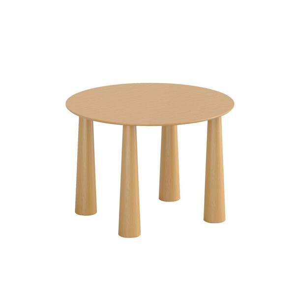 Dovelina Kathleen Wood Round Wood Top 45 in. 4 Legs Dining Table Seats 4