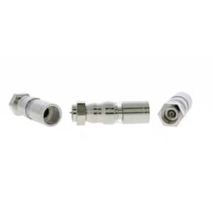 RG11 F Compression Connector, Nickle Plated (10 per Pack)