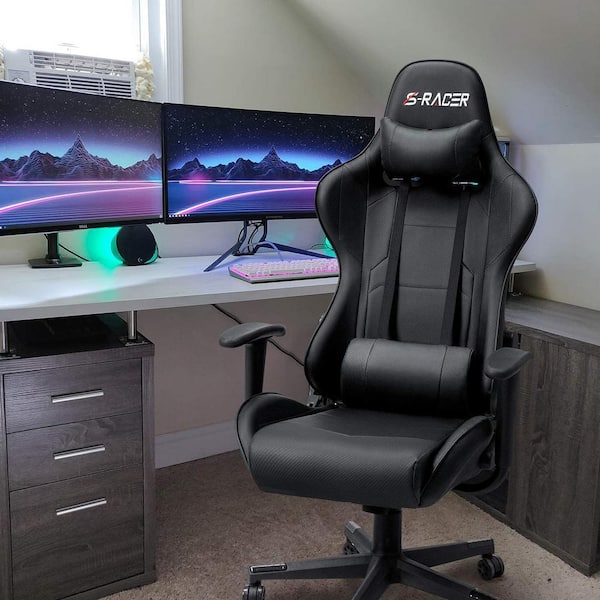 Gaming Chair Racing Office Chair High Back Computer Desk Chair PU Leather Chair 
