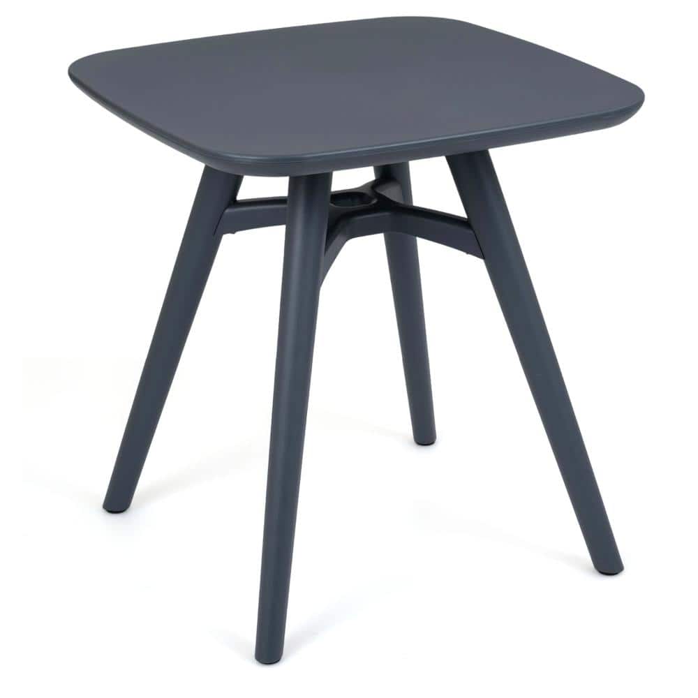 28 in. Square All-Weather Plastic Outdoor Bistro Table for 4 with 150 lb. Capacity, Gray price history on PriceWatchPro