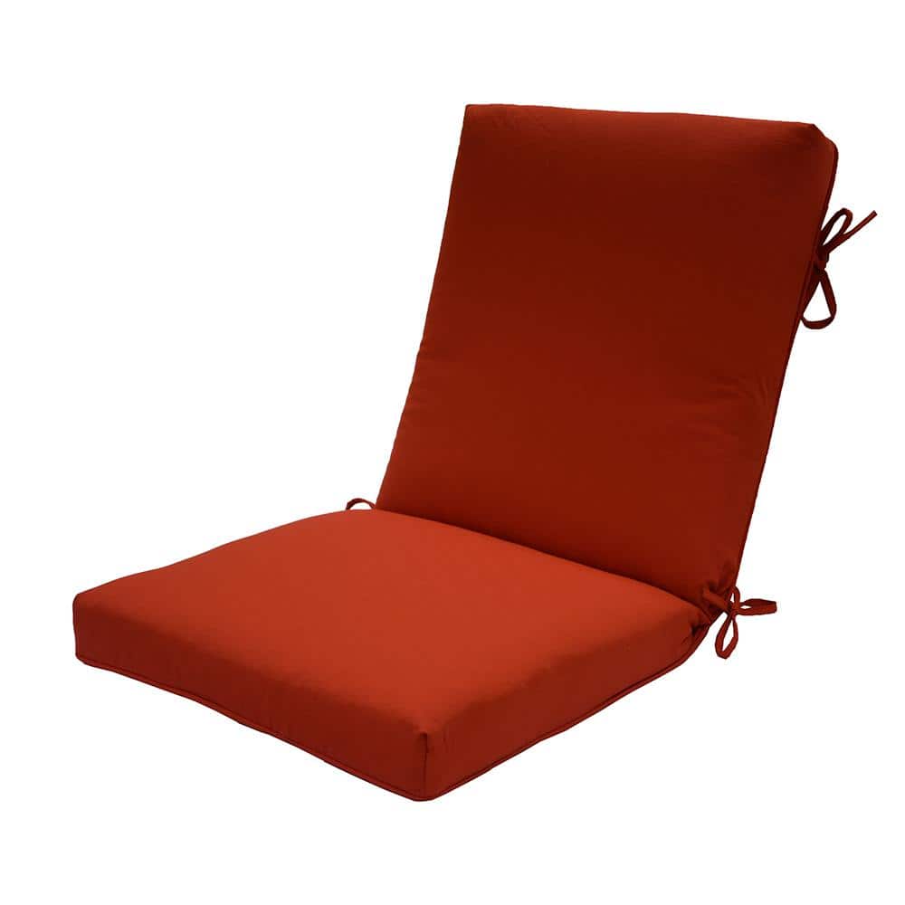 Hampton Bay Ruby High Back Outdoor Dining Chair Cushion ZZ19HD0112 The Home Depot