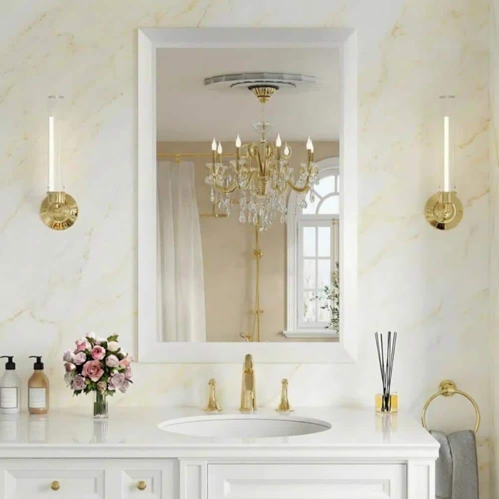 Belveled Edged Accent Rectangular Bathroom Wall Mirror price history on PriceWatchPro