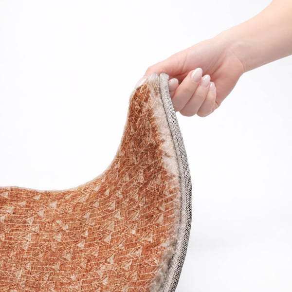 Dream Shag Premium Machine Washable Abstract ADS514 Terracotta 2 ft. x 7 ft. Runner Rug