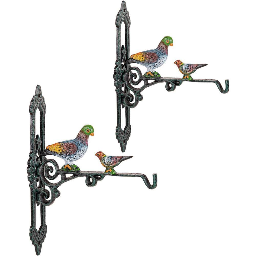 Cast Iron Hanging Plant Bracket 10 Decorative Outdoor Wall Hangers Heavy Duty 2 Pack for Garden Hooks Bird Feeder price history on PriceWatchPro