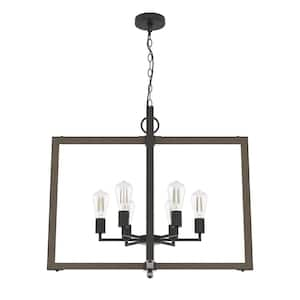 Woodburn 6-Light Noble Bronze Lantern Pendant Light