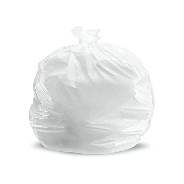 Plasticplace 13 Gallon Drawstring Trash Bags - White (200 Count