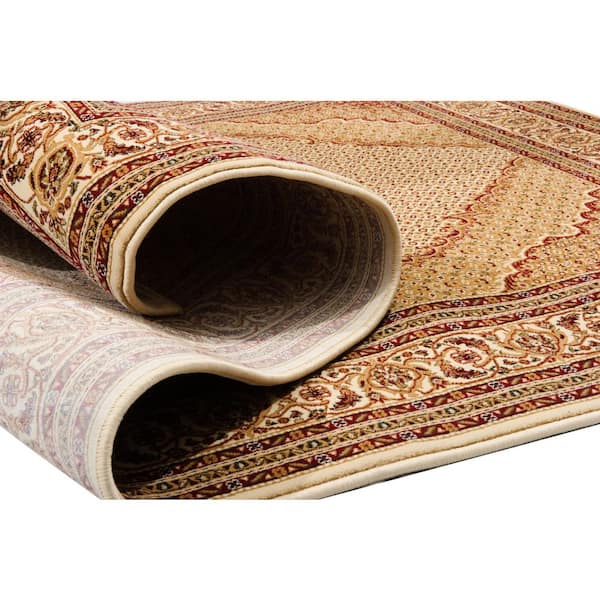Rug Branch Majestic 2' x 18' (Exact Size: 2'3" x 18') Moroccan Indoor Runner Rug, Beige Cream, Traditional