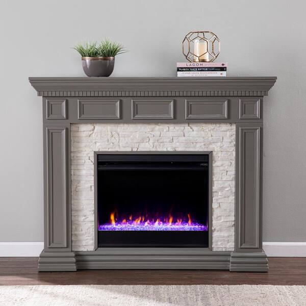 Southern Enterprises Macksen 50 in. Color Changing Electric Fireplace