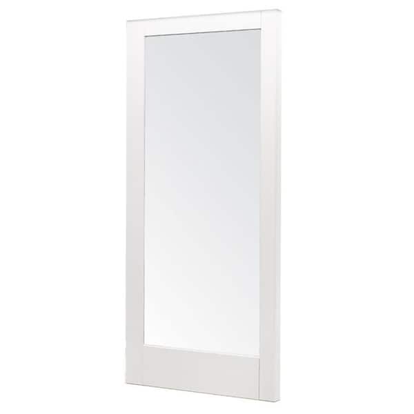 Andersen 71-1/4 in x 79-1/2 in 400 Series Frenchwood White Universal Clad-Wood Gliding Patio Door w/ White Interior, Fixed Panel