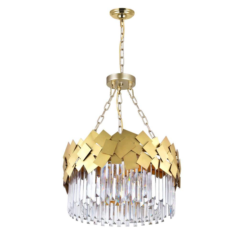 Medallion Gold 24" Crystal Drum Chandelier