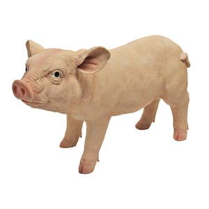 8.5 in. H Piggy Garden Porker Statue
