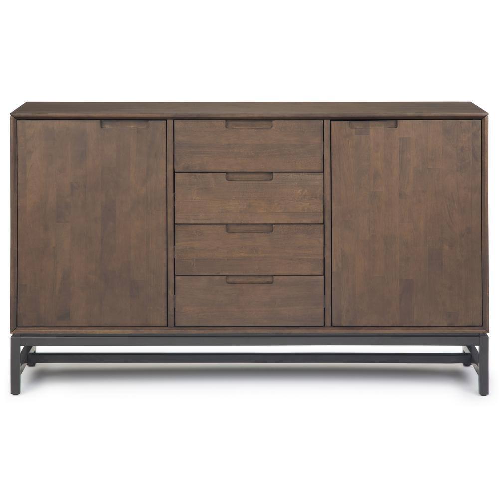 Banting 60" Walnut Brown Rubberwood Mid-Century Modern Sideboard