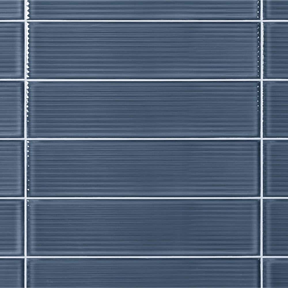 Stacy Garcia Blue Polished Porcelain Subway Wall Tile 4" x 16"