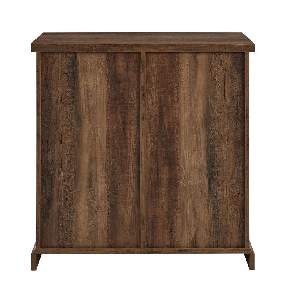 Rustic Oak Sliding Barn Door Accent Cabinet