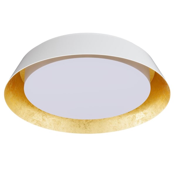 aiwen 19.7 in. 30-Watt Modern White Integrated LED Flush Mount Minimalist Close to Ceiling Lighting Fixture