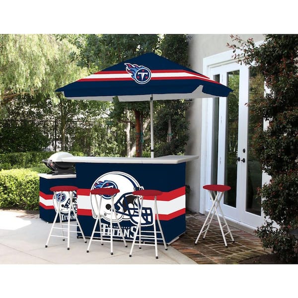 Best of Times Tennessee Titans All-Weather Patio Bar Set with 6 ft. Umbrella