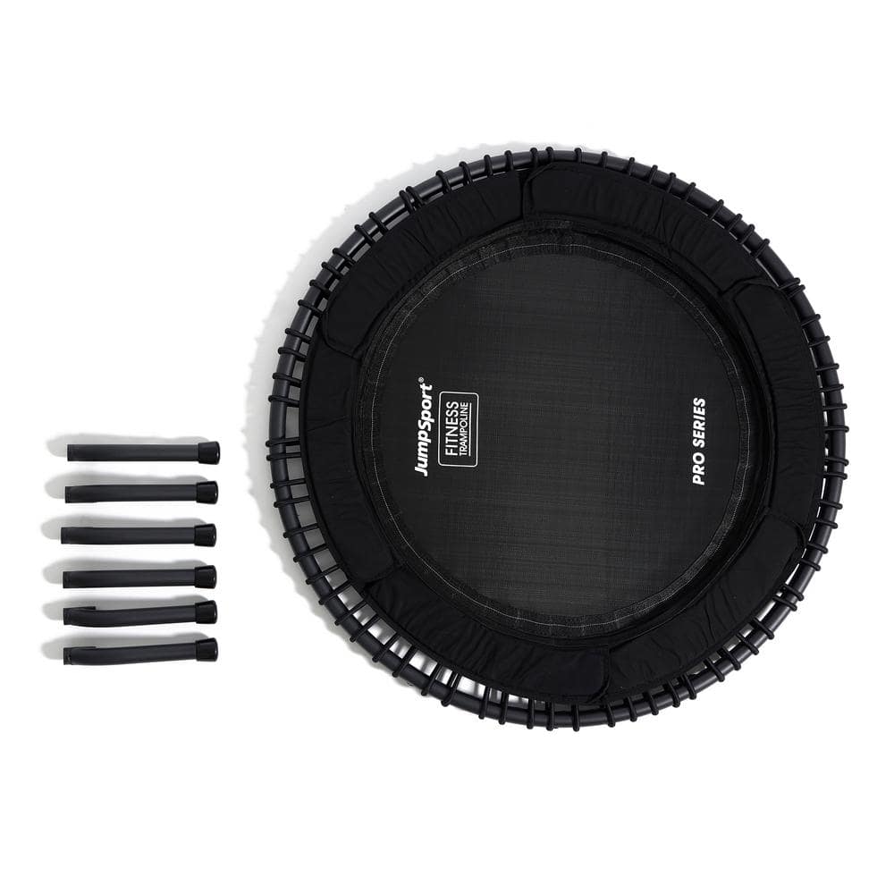 JumpSport PRO Black 45-Inch Round Fitness Trampoline with Enclosure