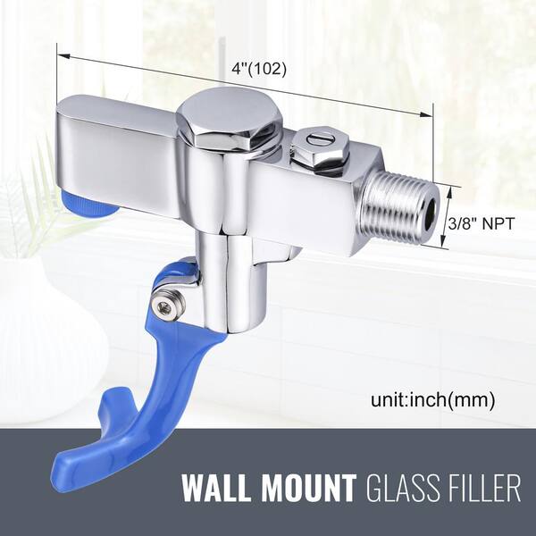 ARCORA Commercial Wall Mounted Glass Filler Faucet, Chrome