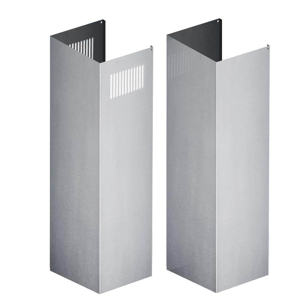 Stainless Steel Range Hood Chimney Extension for 10-12 ft Ceilings