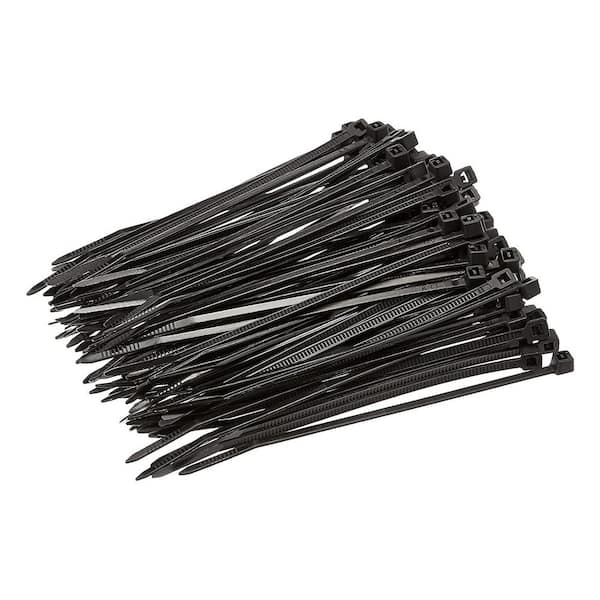 8 in. Cable Zip Tie 40 lbs. Multi-Purpose Self-Locking Black (1000-Pack)
