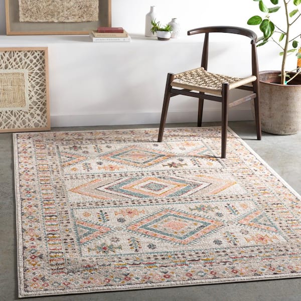 Rhian Pale Pink 5 ft. 3 in. x 7 ft. 3 in. Area Rug
