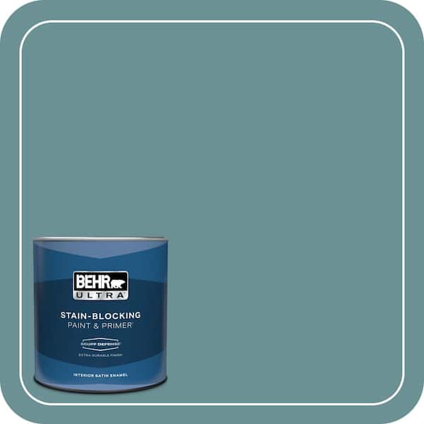 BEHR ULTRA 1 qt. #T15-16 Blue Clay Extra Durable Satin Enamel Interior Paint & Primer