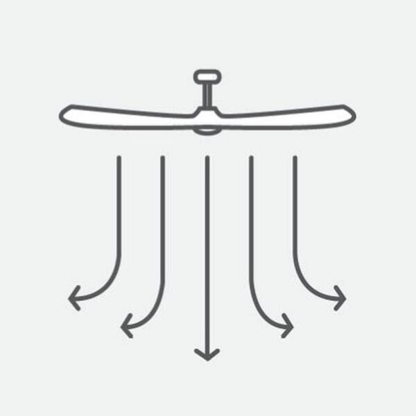 Generation Lighting - Colony Max Plus 52 in. Matte Black Ceiling Fan with Black and American Walnut Reversible Blades and LED Light Kit