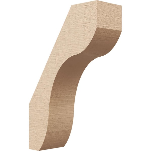 Ekena Millwork 3 in. x 12 in. x 8 in. Stanfield Rough Cedar Woodgrain Timberthane Polyurethane Knee Brace, Primed