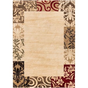Barclay Vane Willow Damask Beige 2 ft. x 4 ft. Transitional Area Rug