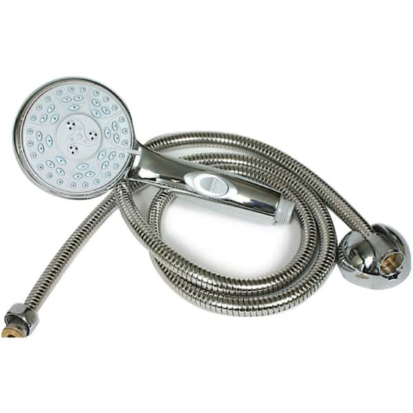 Camco 4-Spray Handshower and Showerhead Combo Kit in Chrome