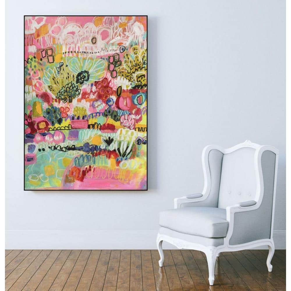 30 in. x 40 in. Boho Garden III by Karen Fields Framed Wall Art