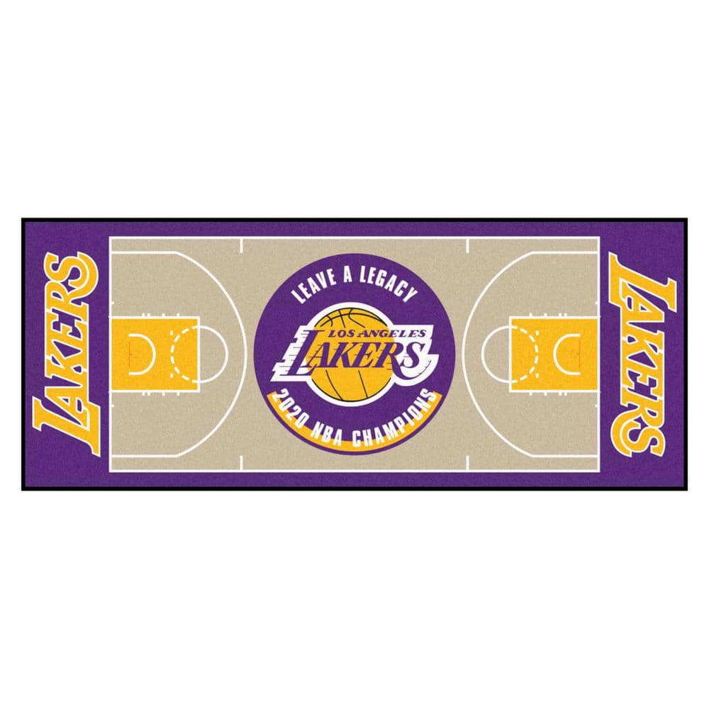 FANMATS Los Angeles Lakers 2 ft. x 4 ft. NBA Court Runner Rug 9491 - The  Home Depot