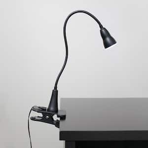 22.5 in. Black Integrated LED Gooseneck Clip Light Desk Lamp 1-Watt LED 10-Watt Incadscenet Equivalent