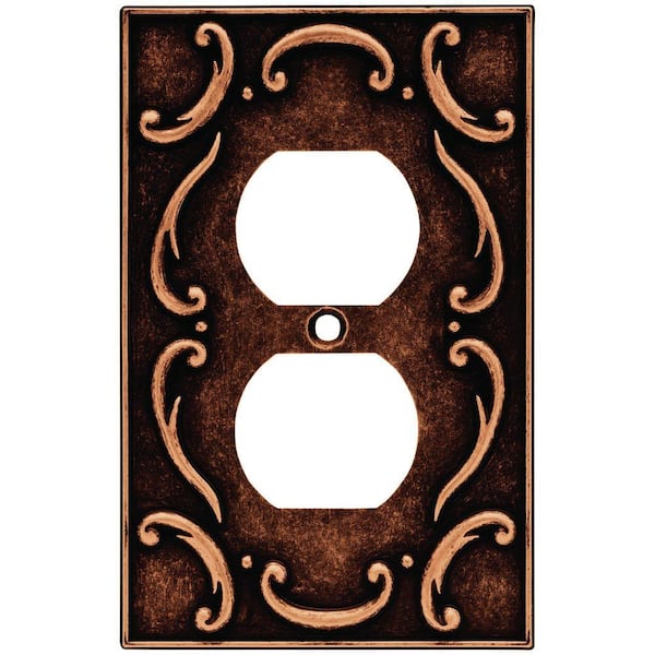 Liberty Brown 1-Gang Duplex Outlet Wall Plate