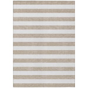 Chantille ACN528 Taupe 10 ft. x 14 ft. Machine Washable Indoor/Outdoor Geometric Area Rug