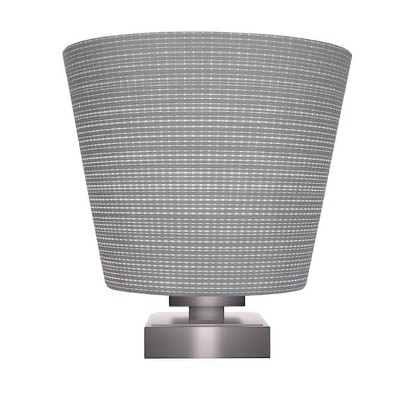 Unbranded Quincy 10 in. Graphite Accent Lamp with Glass Shade