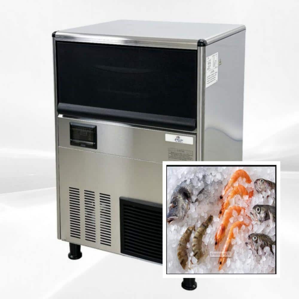 Cooler Depot Freestanding Commercial Nugget Ice Maker in Stainless Steel