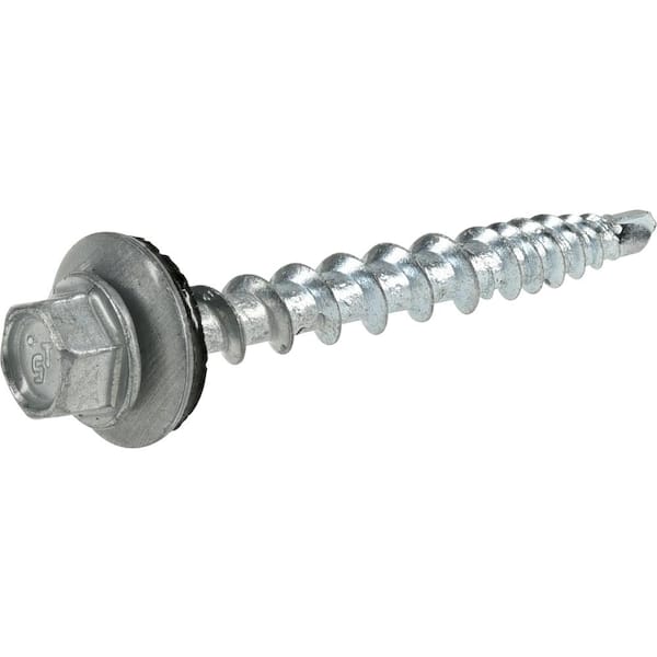 Everbilt #10 x 1-1/2 in. Clear Head Roofing Screw 1 lb.-Box (98-Piece)