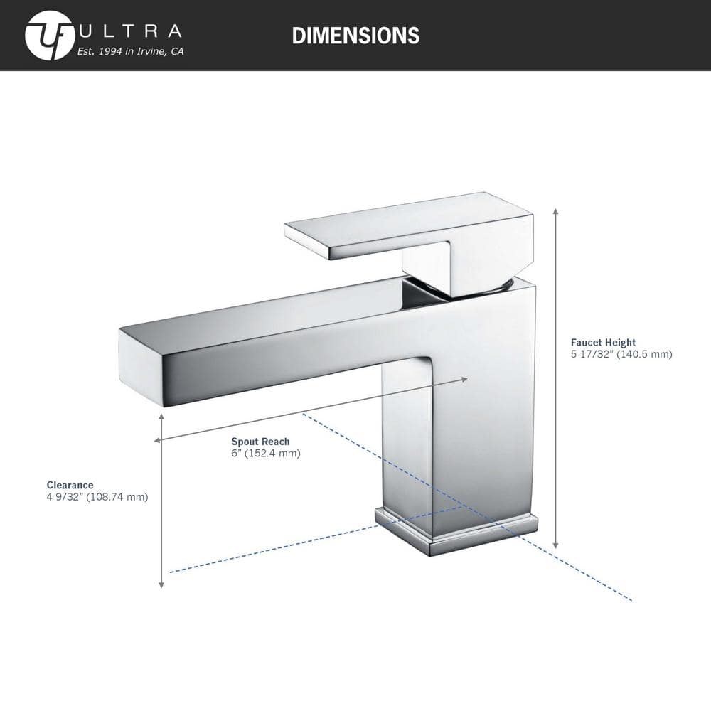 Brushed Nickel Modern Single-Hole Bathroom Faucet