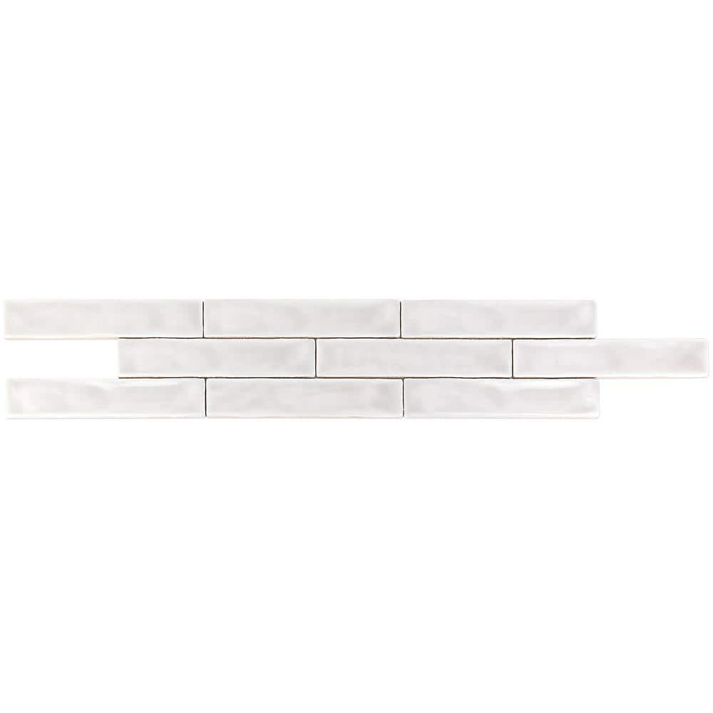 Brookline Polished Gray 2" x 10" Ceramic Subway Wall Tile