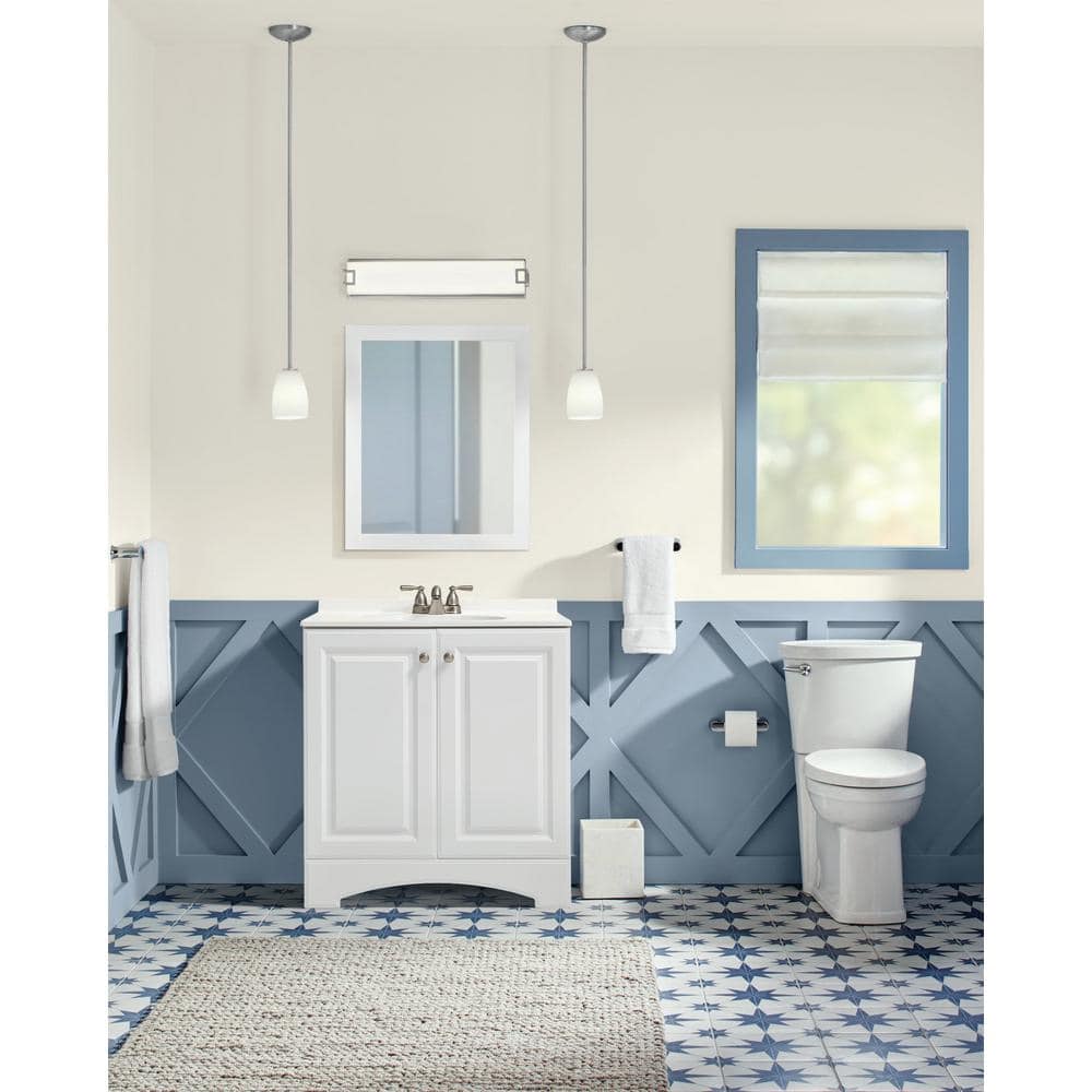 30.5 in. w x 18.69 in. d x 35.86 in. h bath vanity in white with cultured marble vanity top in white with white basin