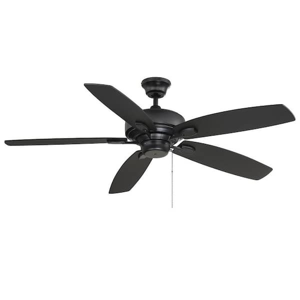 TUXEDO PARK LIGHTING 52 in. Ceiling Fan in Matte Black with Remote