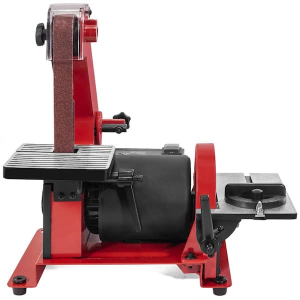 XtremepowerUS 1 in. x 30 in. Belt with 5 in. Disc Sander Corded Bench Top Polish Grinder Table Sanding Station