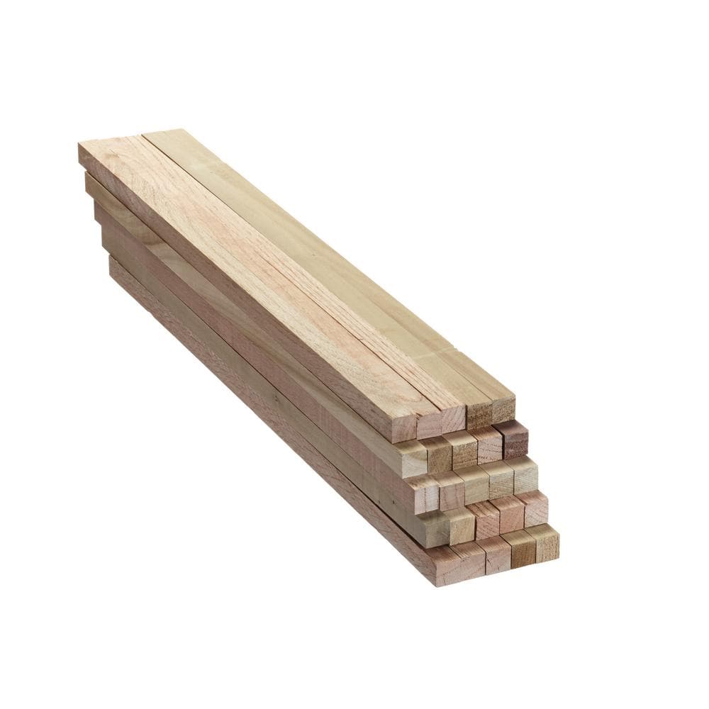 Walnut Hollow Square Basswood Dowels (4-Pack), 1/4 in. x 24 in. x 1/4 in.