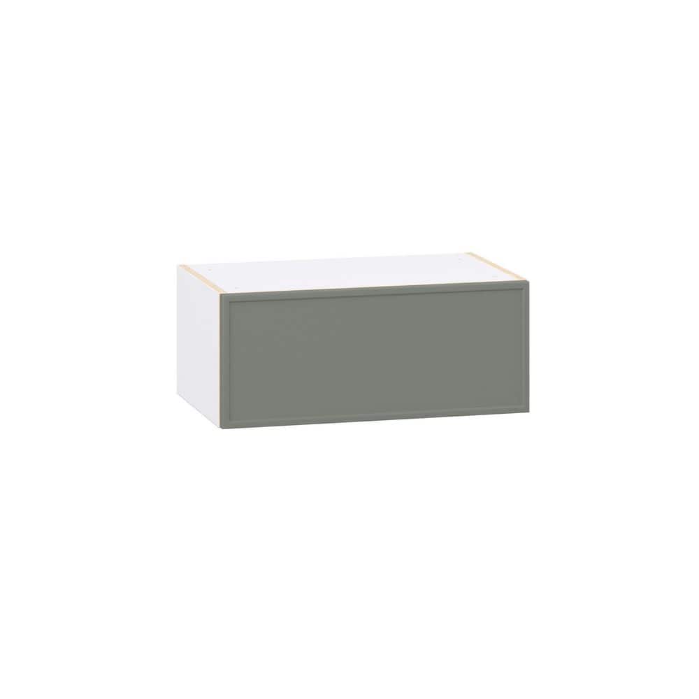 Fairview 24 in. W x 14 in.D x 10 in.H Assembled Slim Shaker Specialty Wall Kitchen Cabinet in Moss Green w/ Lift Up Door price history on PriceWatchPro