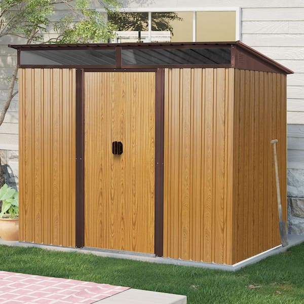 8 ft. x 6 ft. Metal Shed with Sliding Door (48 sq. ft. )