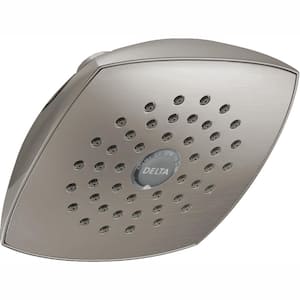 1-Spray Patterns 1.75 GPM 5.25 in. Wall Mount Fixed Shower Head in Stainless Steel