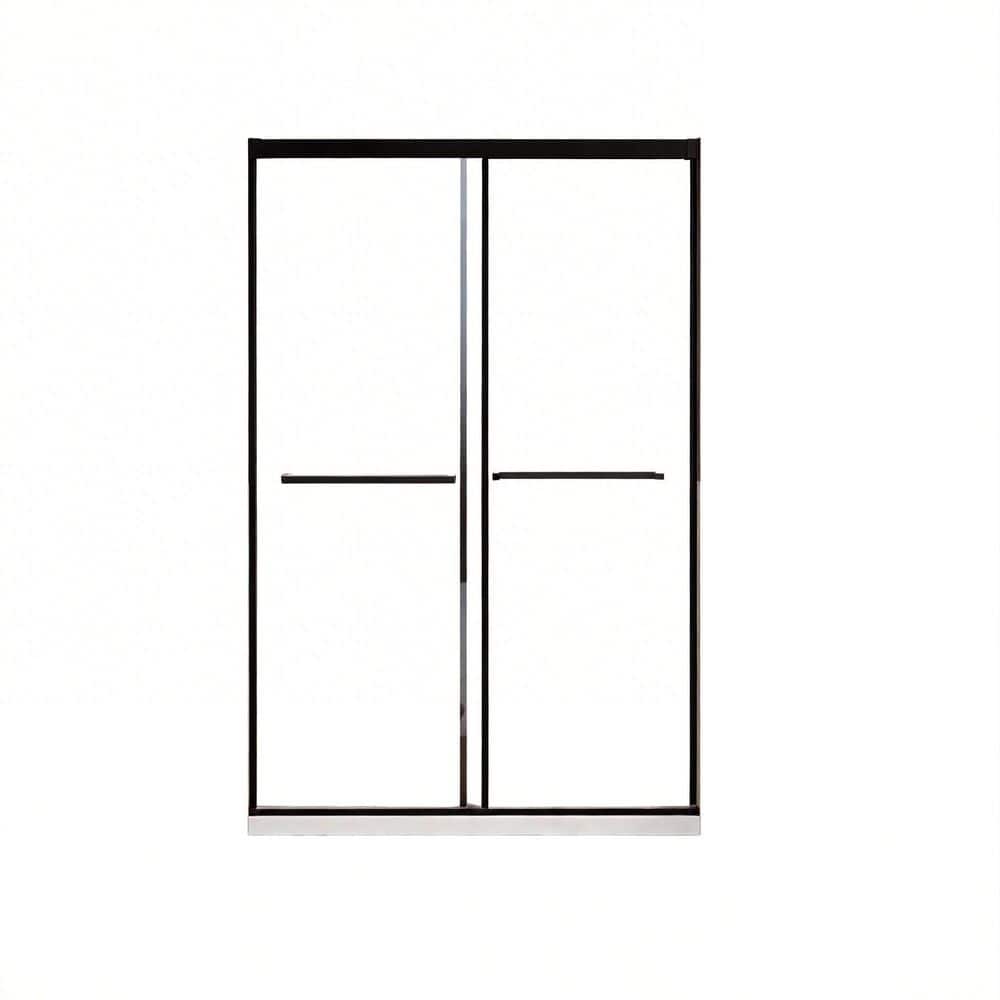 LIVACA 48 in. W x 72 in. H Frameless Sliding Shower Door in Matte