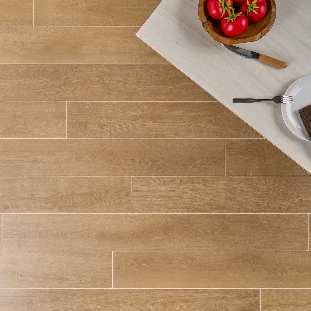 Copper Wood Look Matte Porcelain Large Format Tile